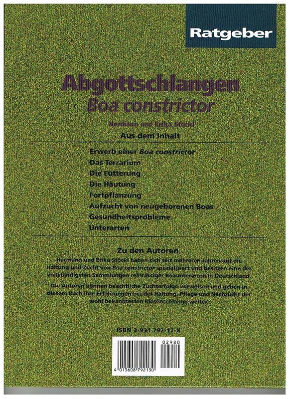 Abgottschlangen - Boa Constrictor ( slangen )